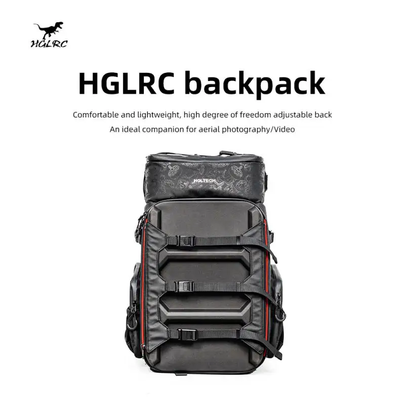 

HGLRC Drone Backpack Camera Bag Splash-Proof Fabric 360X260X530mm 33.5L Capacity for FPV Freestyle Drones Outdoor Flying
