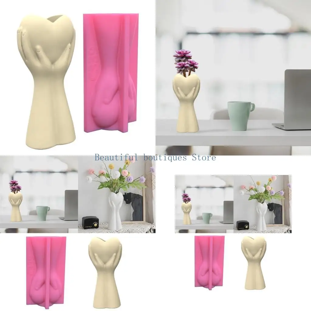 

U4LF Homemade DIY Flower Pot Mould Pen Holder Resin Molds Handmade Craft Supplies