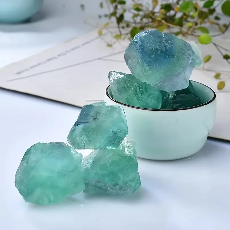 Wholesale natural quartz bulk raw Crystals healing fluorite rough stone for Home Decoration