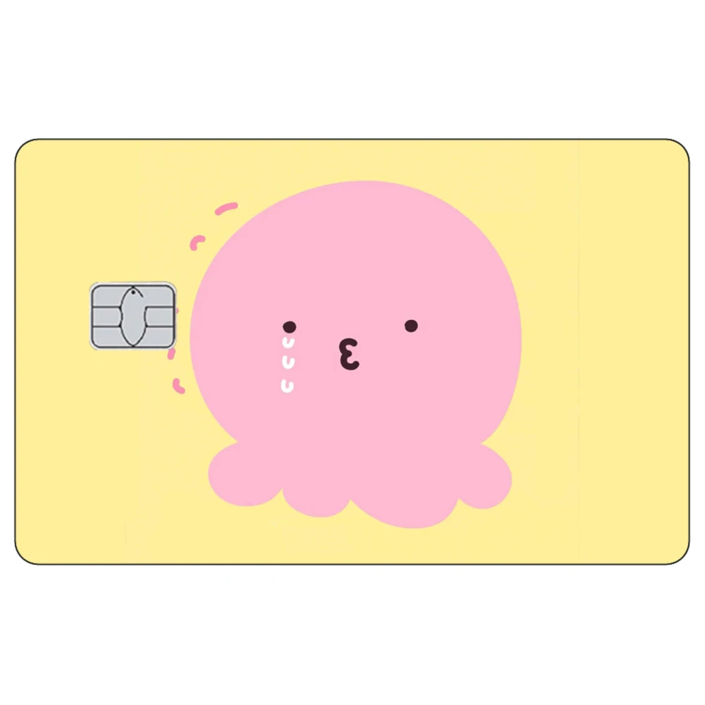 ملصقات غير لامعة لبطاقة الائتمان الأصلية من Anime TV Takopi لبطاقة البنك Mastercard VISA JCB وغيرها من البطاقات المغناطيسية IC #4