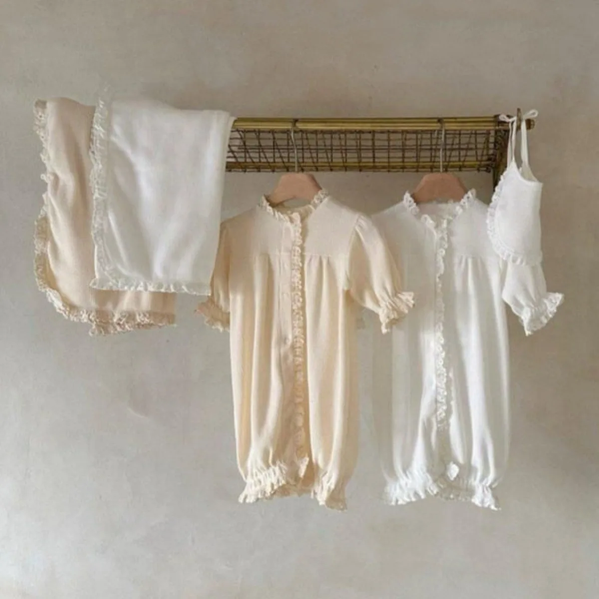 2026 Autumn New Baby Girl Long Sleeve Romper Newborn Cotton Cute Princess Lace Clothes Infant Girl Loose Jumpsuit 0-24M