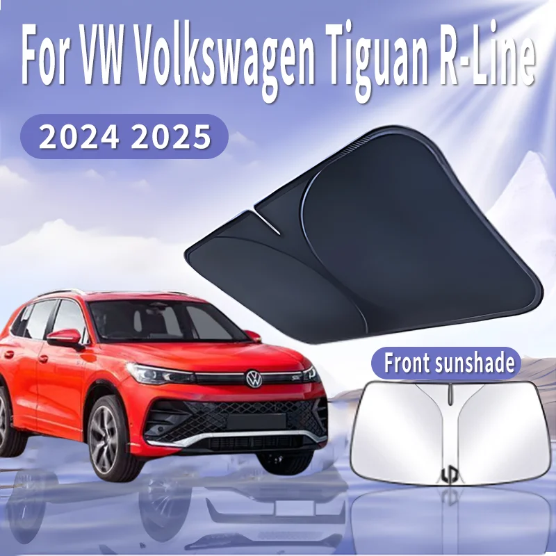 Car Sun Visor For VW Volkswagen Tiguan R-Line 2024 2025 MK3 Front Windshield Sunshade Heat Insulation Summer Auto Accessories