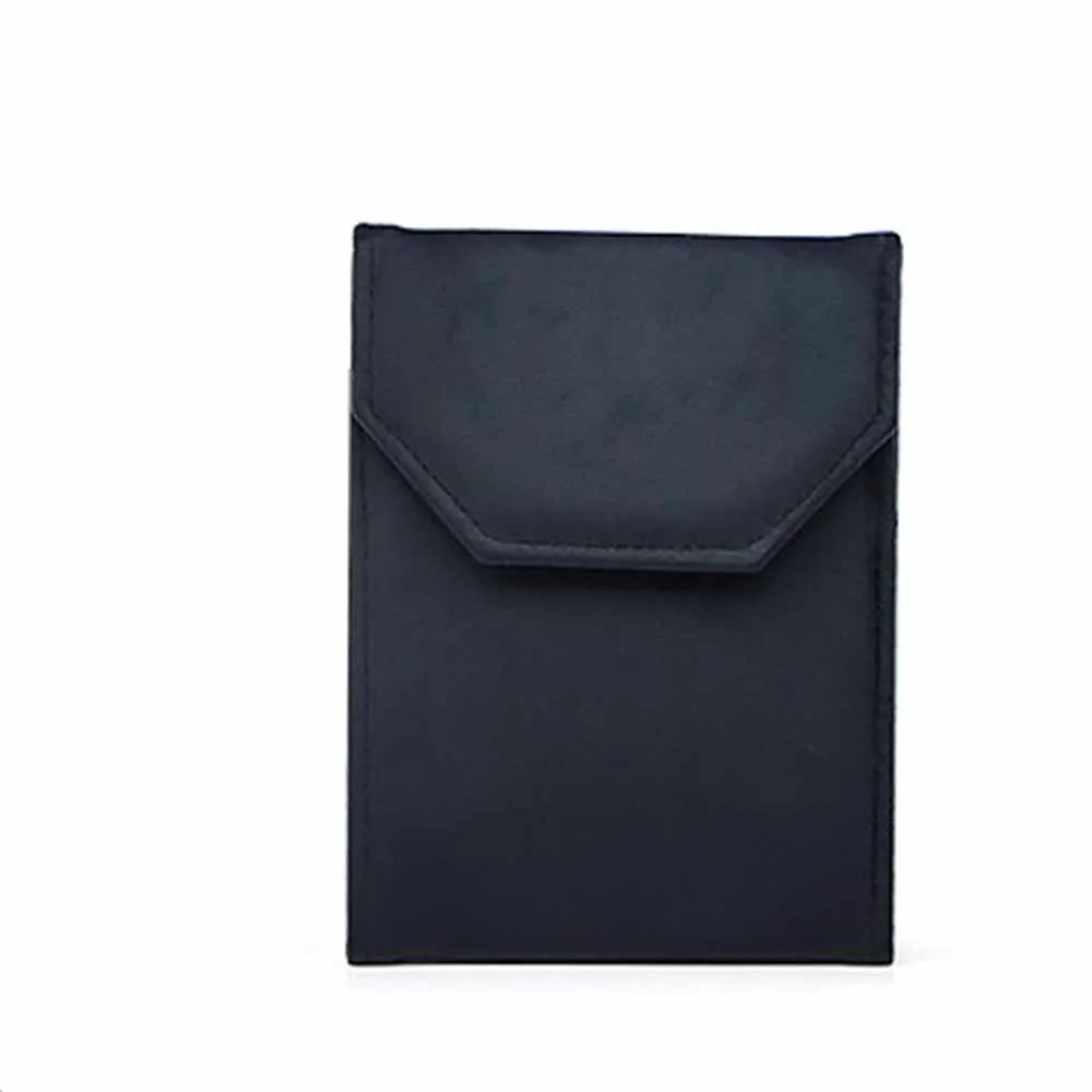 

Velvet Material Velvet Jewelry Pouch Snap Button Closure Soft Lining Necklace Organizer Bag Foldable Design Jewelry Storage Bag