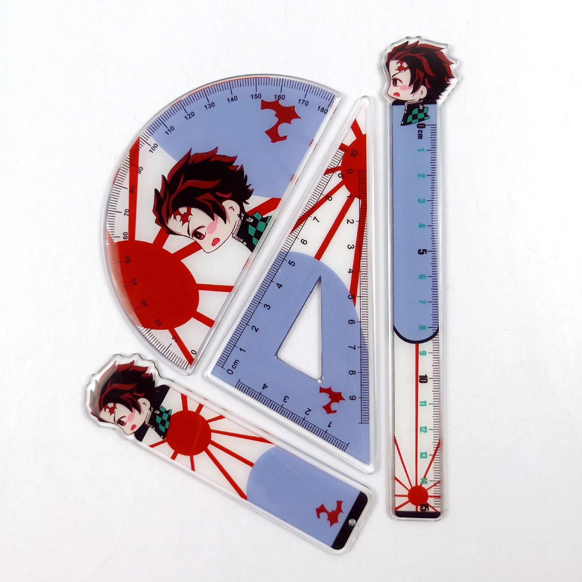 

Anime Demon Slayer Kanroji Mitsuri Himejima Gyomei Kochou Shinobu Uzui Tengen Cosplay Ruler School Supplies Creativity Cartoon