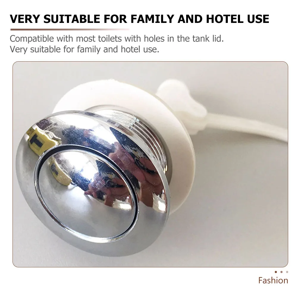 3 قطع من زر خزان كلوسيستول، مادة متينة مطلية بالكهرباء، سهلة الضغط، ملحقات مناسبة لاستخدام الفنادق العائلية