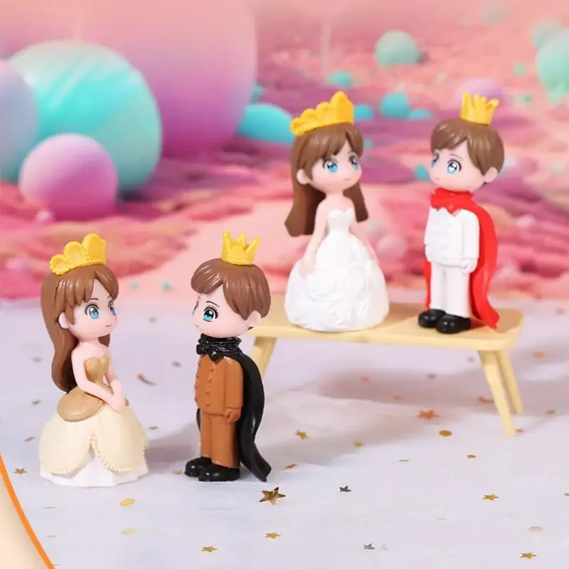 1 ペアドールハウスミニチュアカップル置物マイクロ風景 DIY ミニプラスチック工芸品妖精の庭苔テラリウム家の装飾おもちゃ