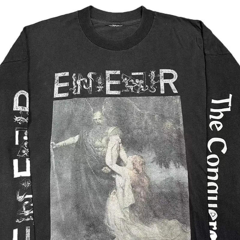 

90s Style Long Sleeve T-Shirt Graphic Print Oversized Harajuku Gothic Cotton Casual Top for Men And Women Streetwear