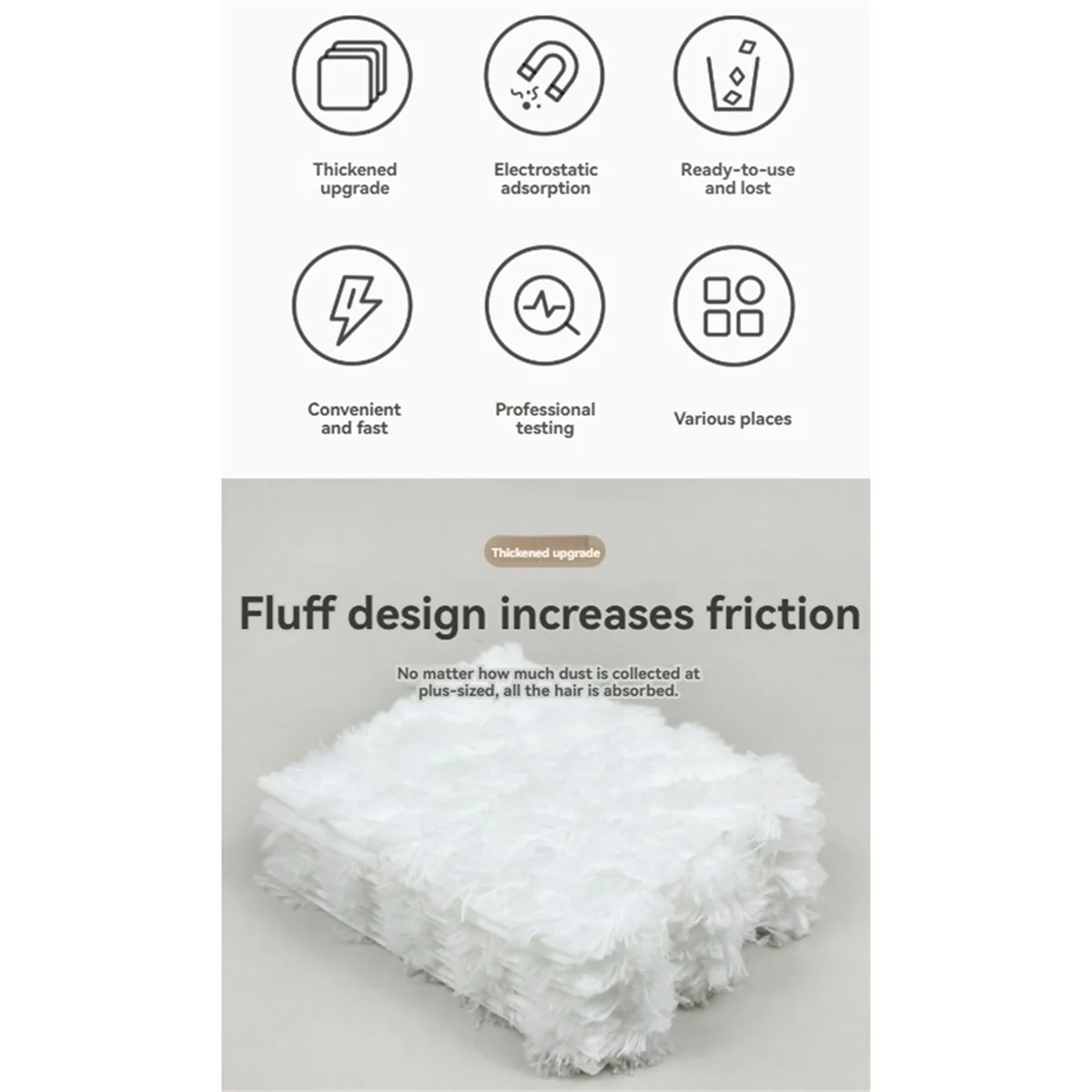 กระดาษกําจัดฝุ่น Hand Free Wash Plus Velvet กระดาษกําจัดฝุ่นไฟฟ้าสถิต Lazy Mop ทําความสะอาดพื้น Artifact