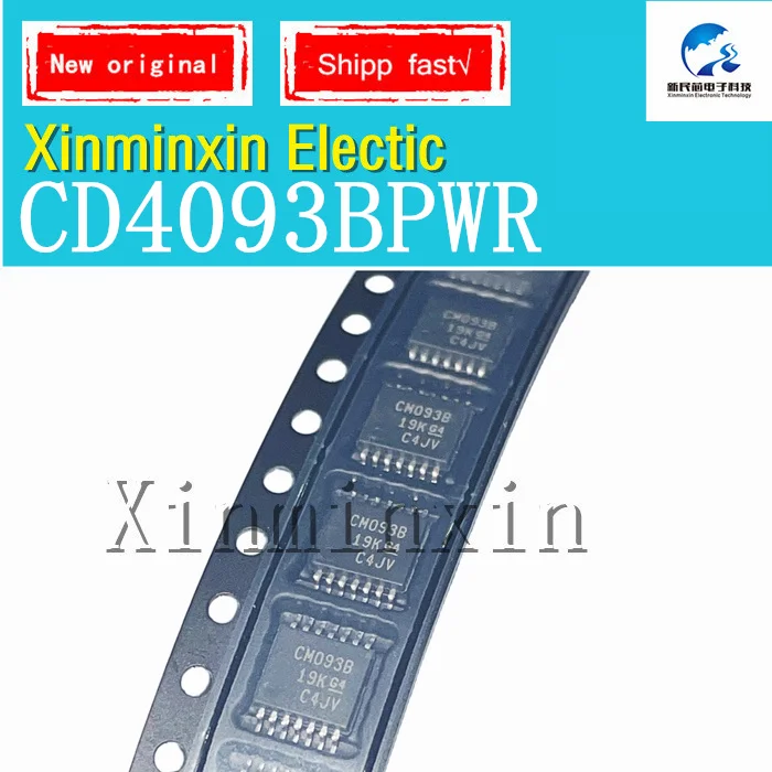 CD4093BPWR IC Chip, A fabricação é CM093B TSSOP-14, 100% original, Em estoque, 10pcs por lote, Novo