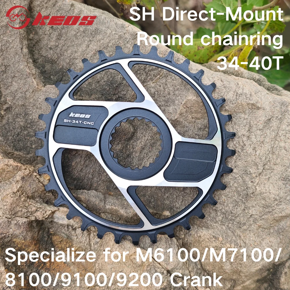 KEOS 12 سرعة لوحة واحدة مثبتة على التروس الإيجابية والسلبية من سبائك الألومنيوم مع 0 أوفست 34T-40T M7100 M8100 M9100 #3