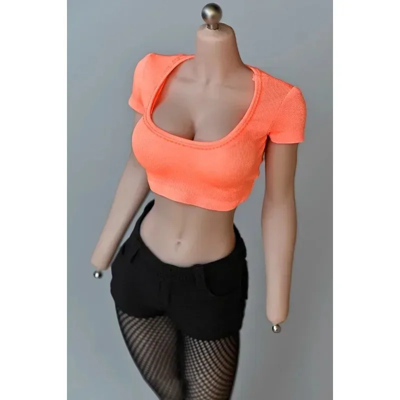 1/6 スケール女性兵士トレンディなセクシーなショートウエストスリム Tシャツ服モデル 12 "アクションフィギュア Tbl Ph 人形アクセサリー