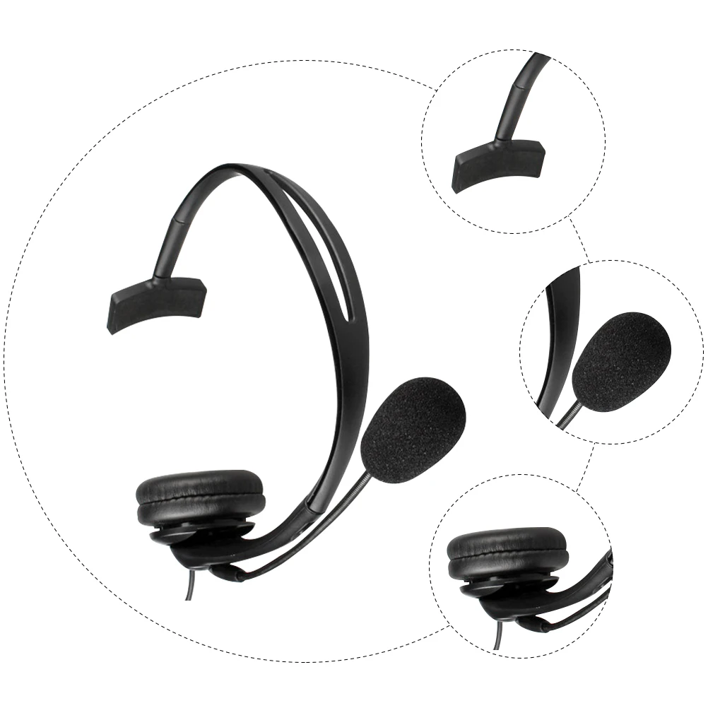 

Wired Headset Microphone for Office Earphone Noise Cancelling Compatible Laptop Adjustable