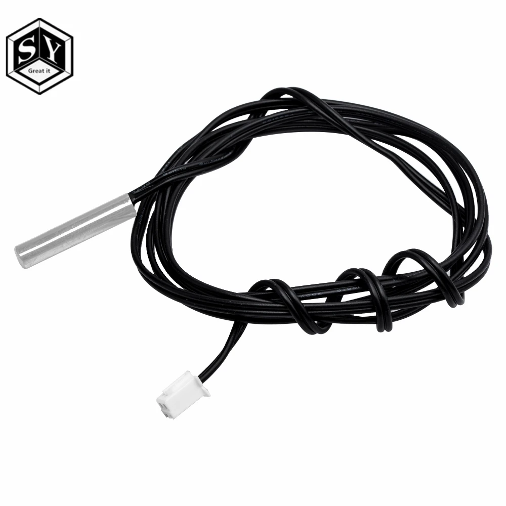 30CM 50CM 100CM 200CM 300CM  NTC Thermistor Temperature Sensor Waterproof Probe Wire 10K 1% 3950 W1209 W1401 cable