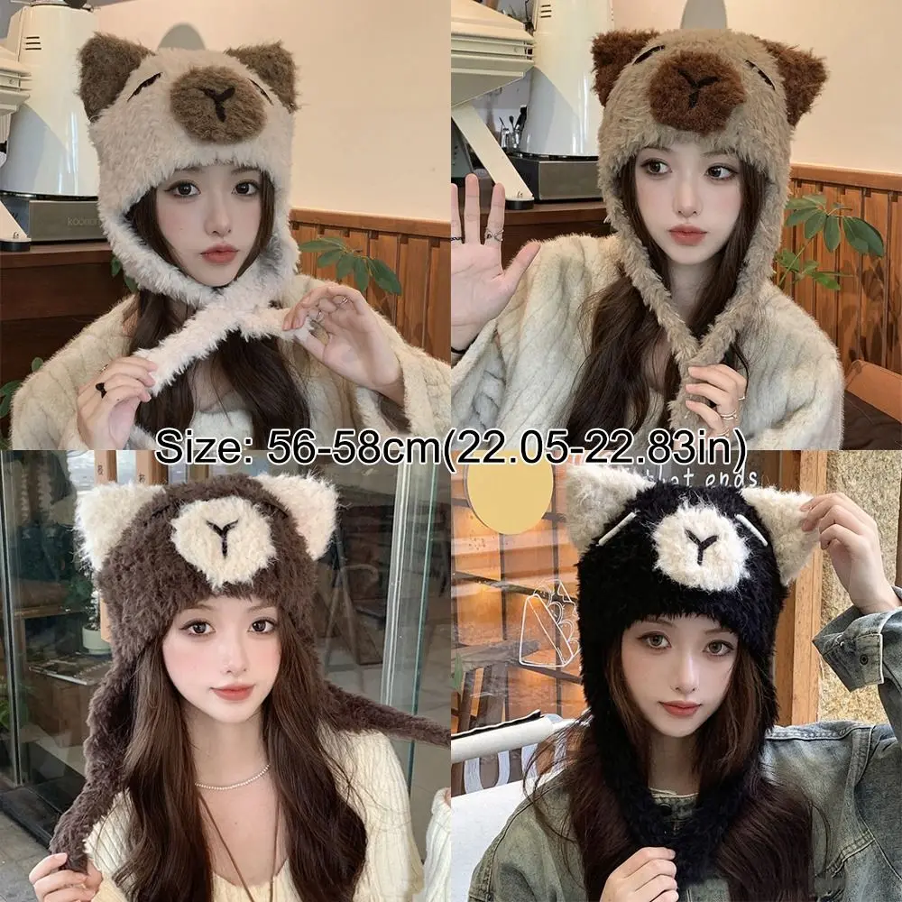 أزياء الشتاء الدافئة فو الفراء قبعة صغيرة الباردة واقية رشاقته الدافئة الدب قبعة المنغولية قبعة النساء الملحقات