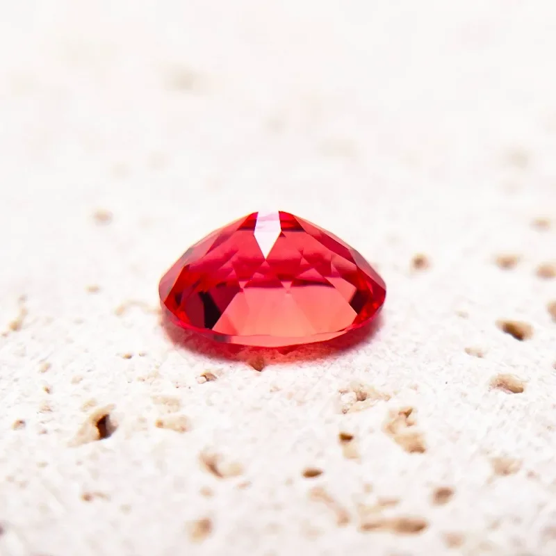 

Lab Sapphire Oval Shape Sunset Red Color Synthetic Gemstone for Diy Jewelry Making Material Selectable AGL Certificate