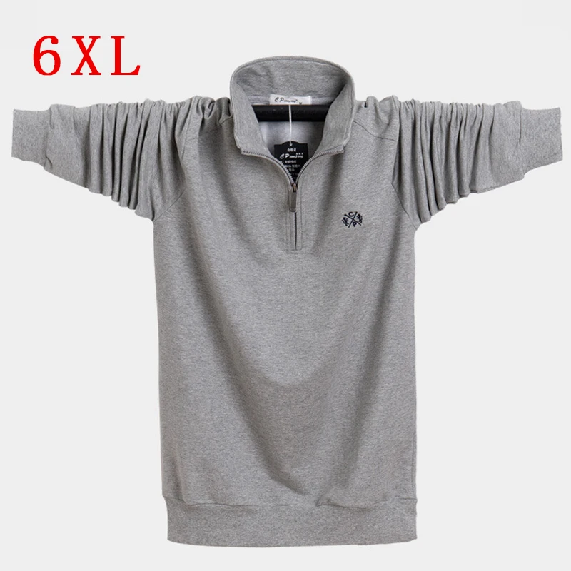 

2022 Plus size 6XL Casual Zipper Fitness Long Sleeve Polo Shirt Men Polo shirt Jersey Solid Mens Polos Tee Shirts Fashions Pole