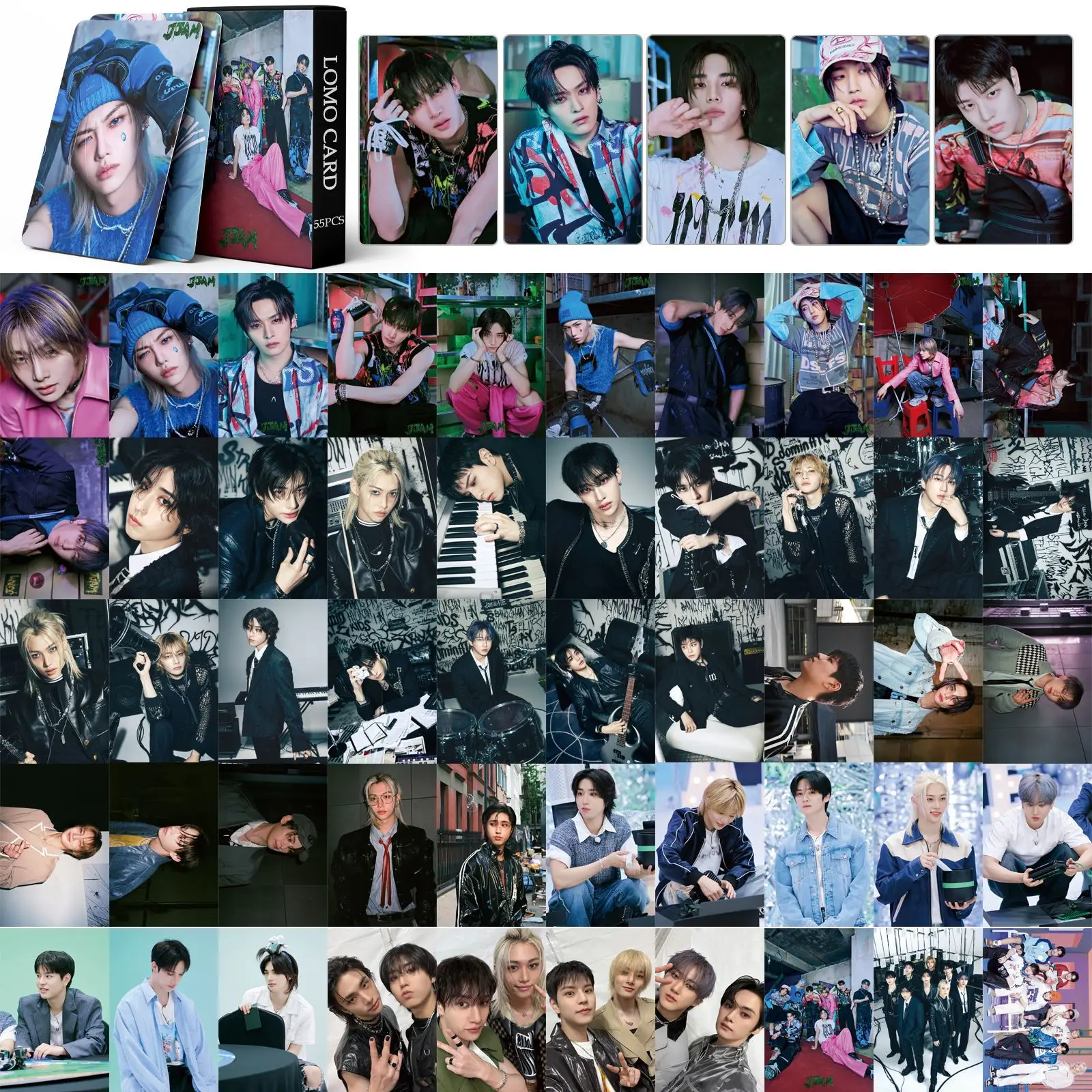 55pcs/Set Kpop JJAM Lomo cards boys group Lose My Breath HD collectible cards