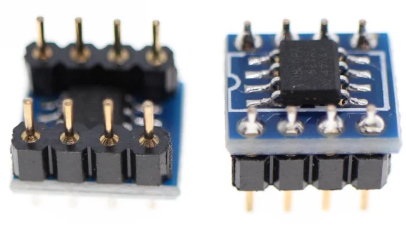 OPA627AU - Two paired single operational amplifiers converted to dual operational amplifiers, direct insertion, single-to-dual m