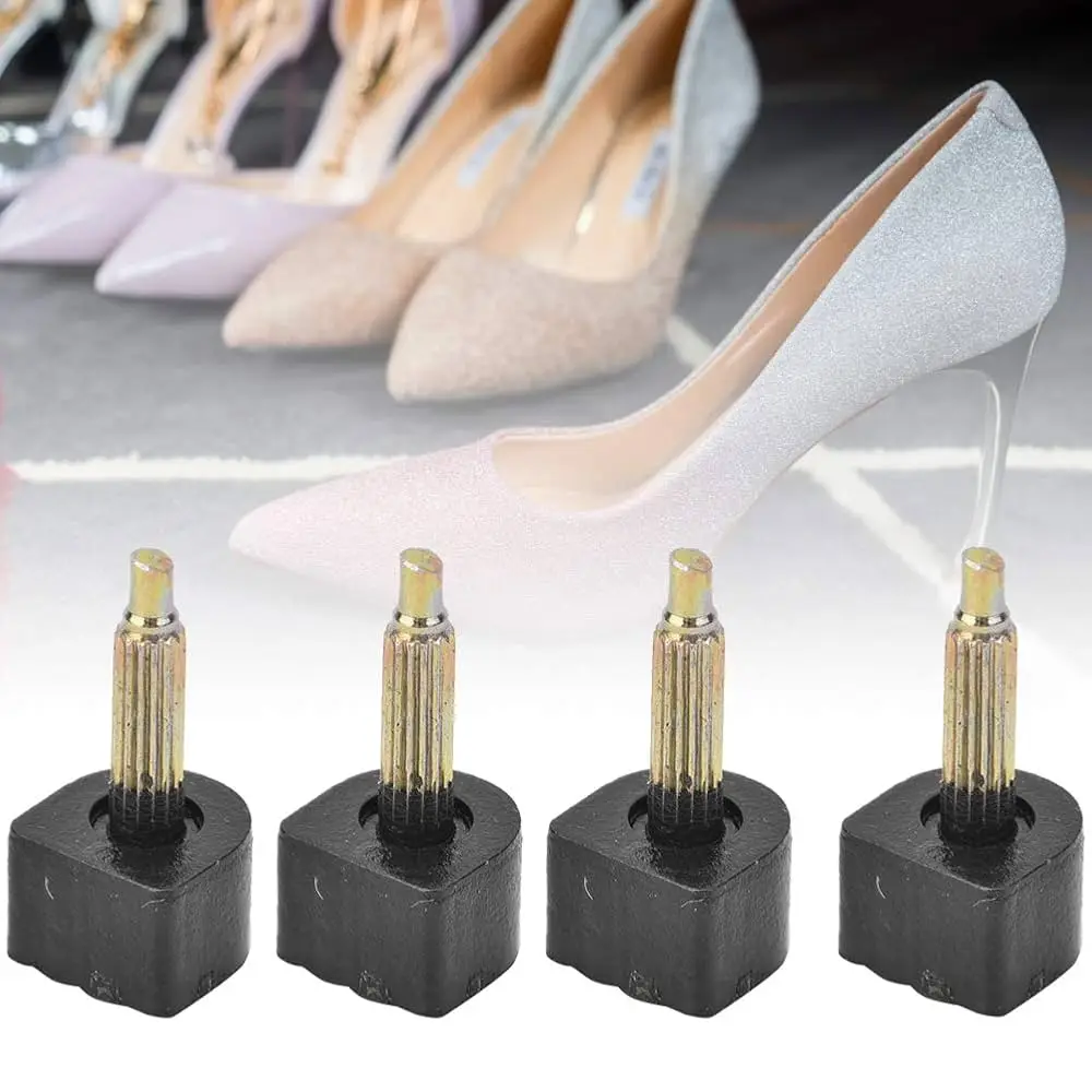 10pcs Women Shoes High Heel Black Repair Tips Pins Heel Stoppers Protect Dowel Lifts Replacement For High Heel Tips Taps