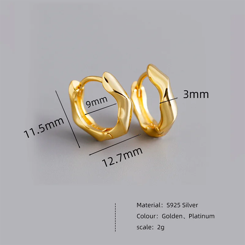 KAMIRA Real 925 Sterling Silver Elegant Twist Hoop Earrings for Women Luxury Simple Banquet Delicate Jewelry Charm Hug Earrings