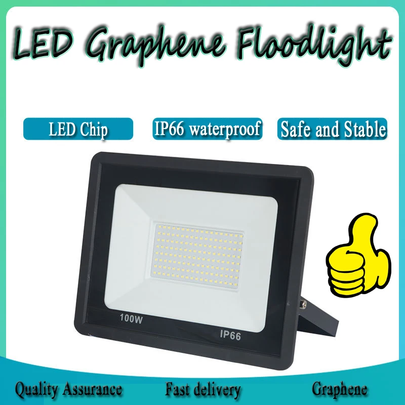 LED Ultra-thin Small Apple Floodlight Floodlight Graphene New Material High Brightness IP66 Waterproof Lighting