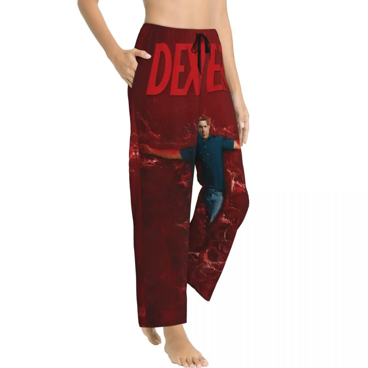 Girl's Pajama Pants Dexter Morgan Blood Lounge Pants Comfy TV Show Pj Bottoms Home