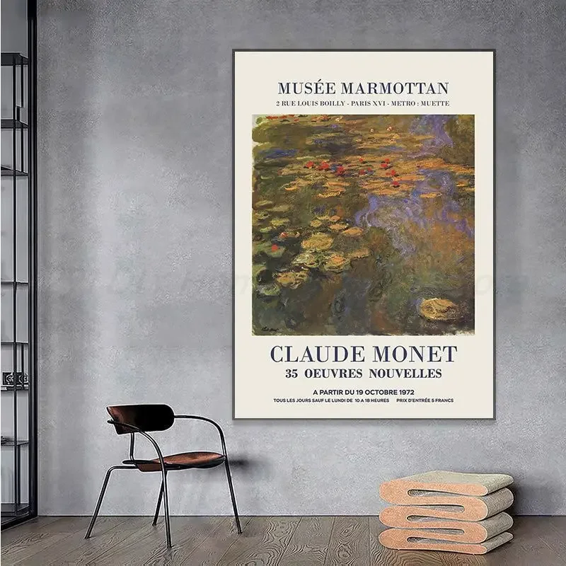 Claude Monet Abstract Retro Classic Vintage Posters Whitepaper Sticker DIY Room Bar Cafe Aesthetic Art Wall Painting