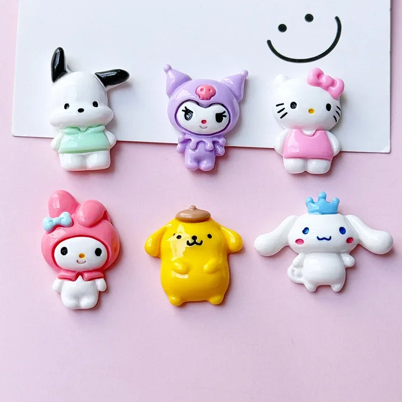 

5pcs Cute Colorful Mini Sanrio Series Cartoon Resin Flatback Charms for Diy Resin Crafts Materials Scrapbooking Embellisdment
