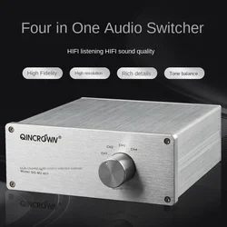 ONE HIFI Lossless 4 In 1 Out 2 IN 1 OUT Hifi Stereo RCA Audio Source input Signal Switcher Switch Splitter Selector Box