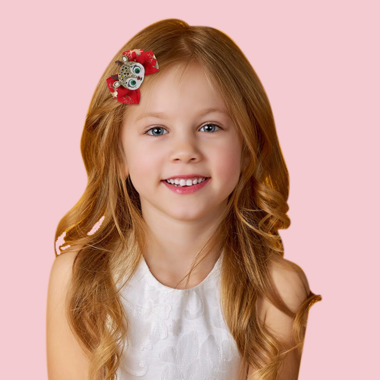 

8 Pcs 's Hairpin Christmas Accessories 3. Ribbon Bows Barrettes Festive Pins for