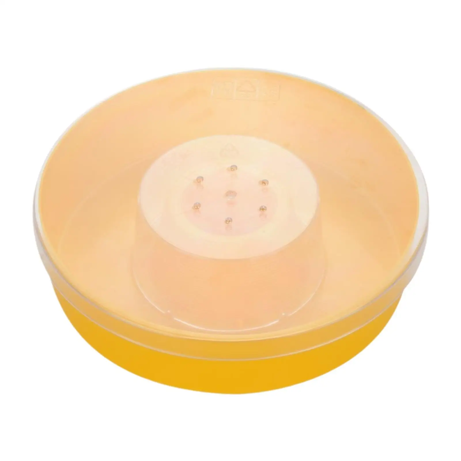 Beekeeper Bee Water Feeder Yellow Round Stable Practical Courtyard Easy to Clean Beehive Entrances Water Feeding Water Bowl