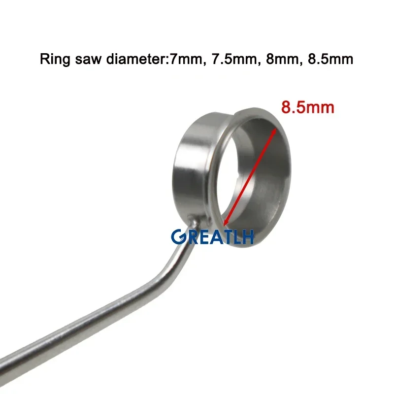 GREATLH Ophthalmic Corneal Epithelial Treble Alcohol Ring Saw Length 127 Ring Hood Ring Saw Ophthalmic Eye Instrument