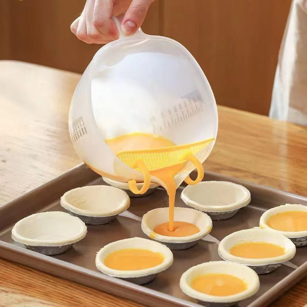 Equipped with Filter Plate Filter Measuring Cup Eagle Beaked Cup Mouth Easy Filtering Strainer Bowl Anti Overflow Easy To Clean