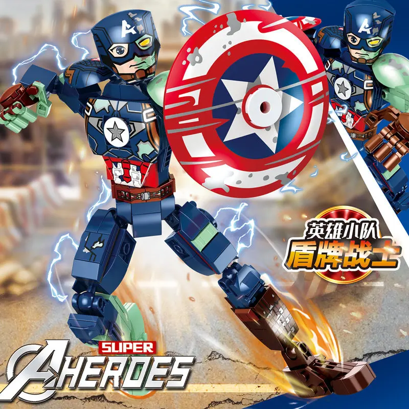 Marvel Superheroes Building Blocks Captain America Construction Figure Bricks Spiderman Model 76258 The Avengers Toys Kids Toys