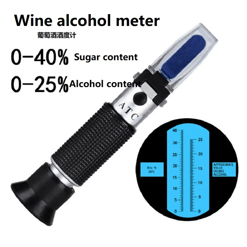 Portable Accurate Alcoholmeter Wine Beer Tester Alcohol Degree Content Hand Refractometer