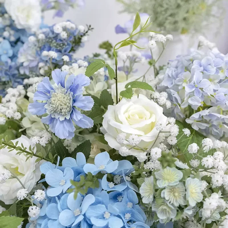 Rayon flower baby breath hydrangea trailing arrangement; wedding decoration made in China event ceremony decoration