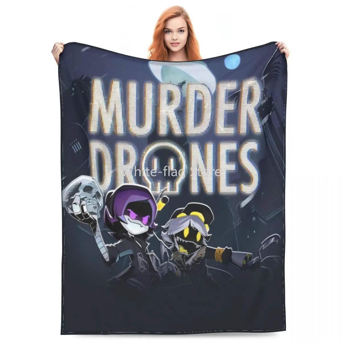 

Comfort Murder Drones Blanket Stuff Bed Decorative Cool Uzi Doorman Throws And Blanket Ultra-Soft Coral Fleece Plush for Bedroom