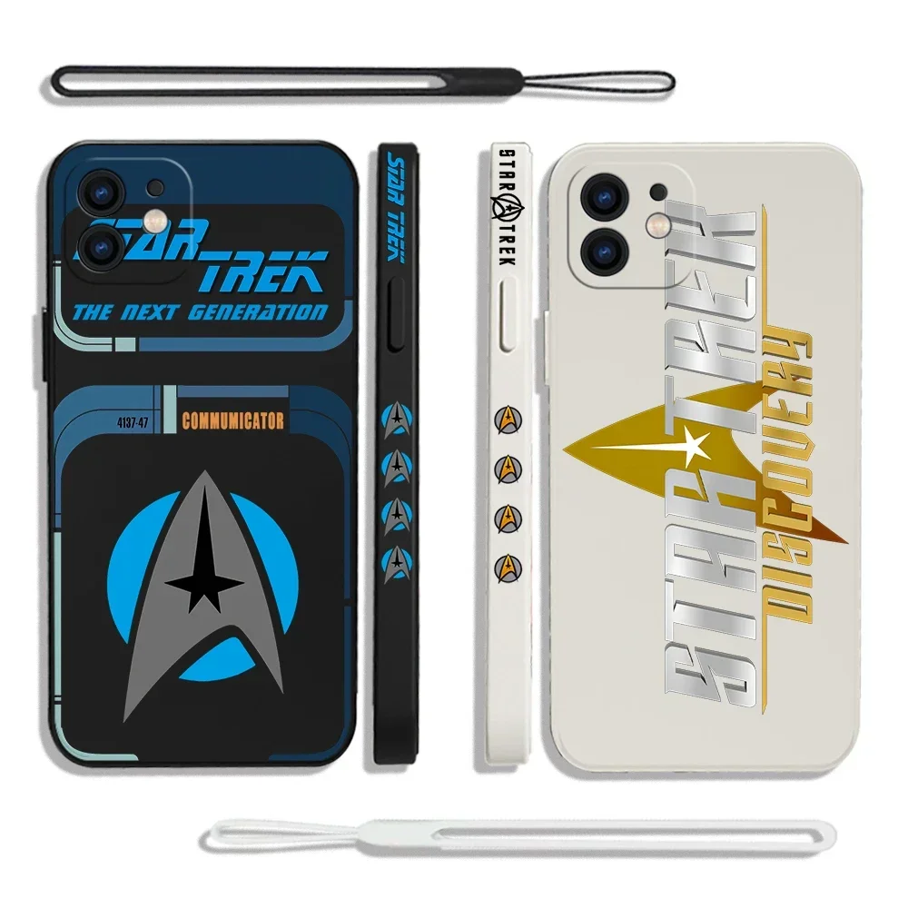 TV Phone Case For iPhone 15 14 13 12 11 Pro Max Mini X XR XSMAX SE 8 7 6S Plus S-Stars T-Treks Soft Liquid Silicone Cover