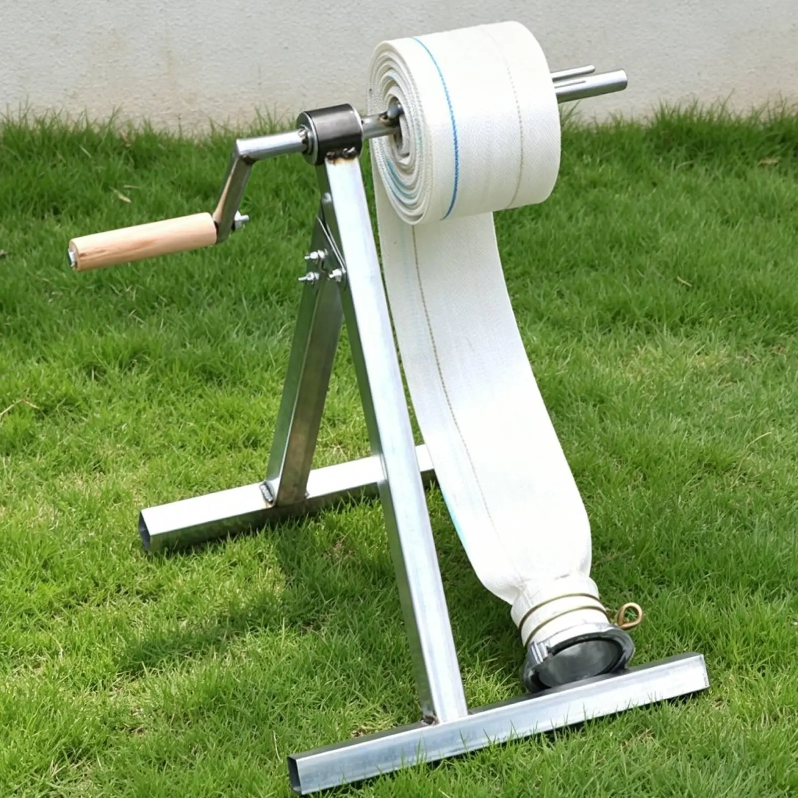 Water Hose Reel Hand Crank Compact Hose Organizer Winding Tool Rack for Agricultural Irrigation Household Wall Floor Cleaning