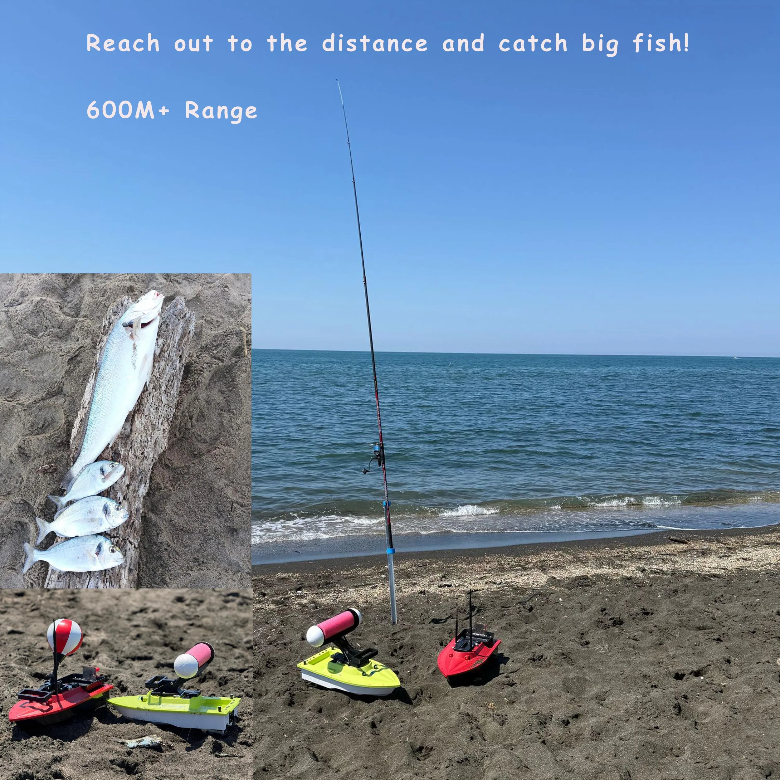 S80 محرك بدون فرشاة فائق السرعة للمياه المالحة RC قارب طعم صيد مع نظام تحديد المواقع لصيد الأسماك على الأمواج مع IP 66 مقاوم للماء، 5 أمتار/ثانية #6