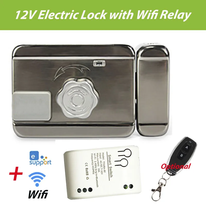 

eWelink APP Wifi Replay Included Inteligennt Electric Lock Gate Opener Access Control System 125Khz RFID Reader Optional Remote