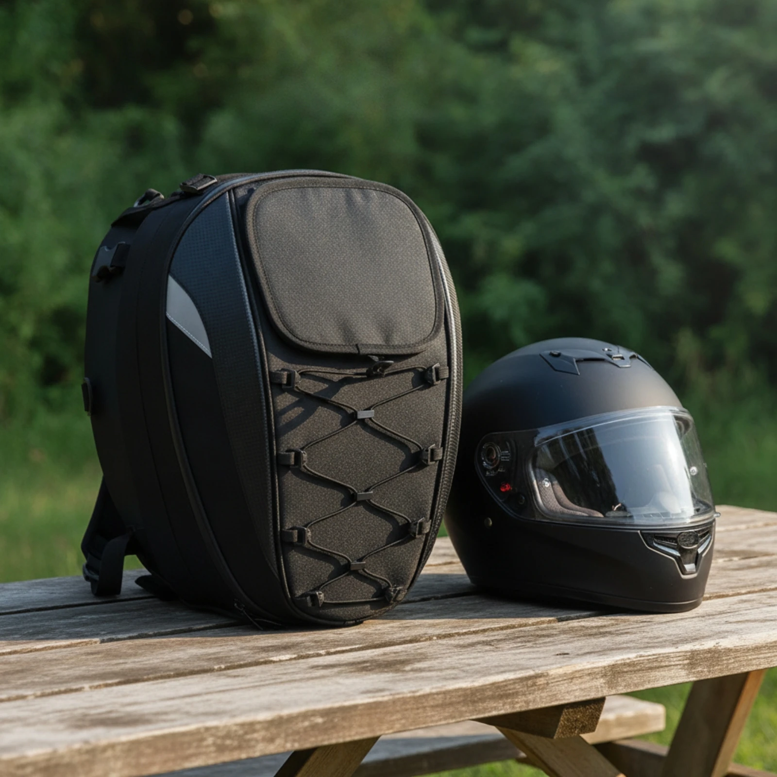 Motorcycle Tail Bag Streamlined Motorcycle Rear Seat Bag Small Long-Lasting for Commuters, Commuting, Day Rides