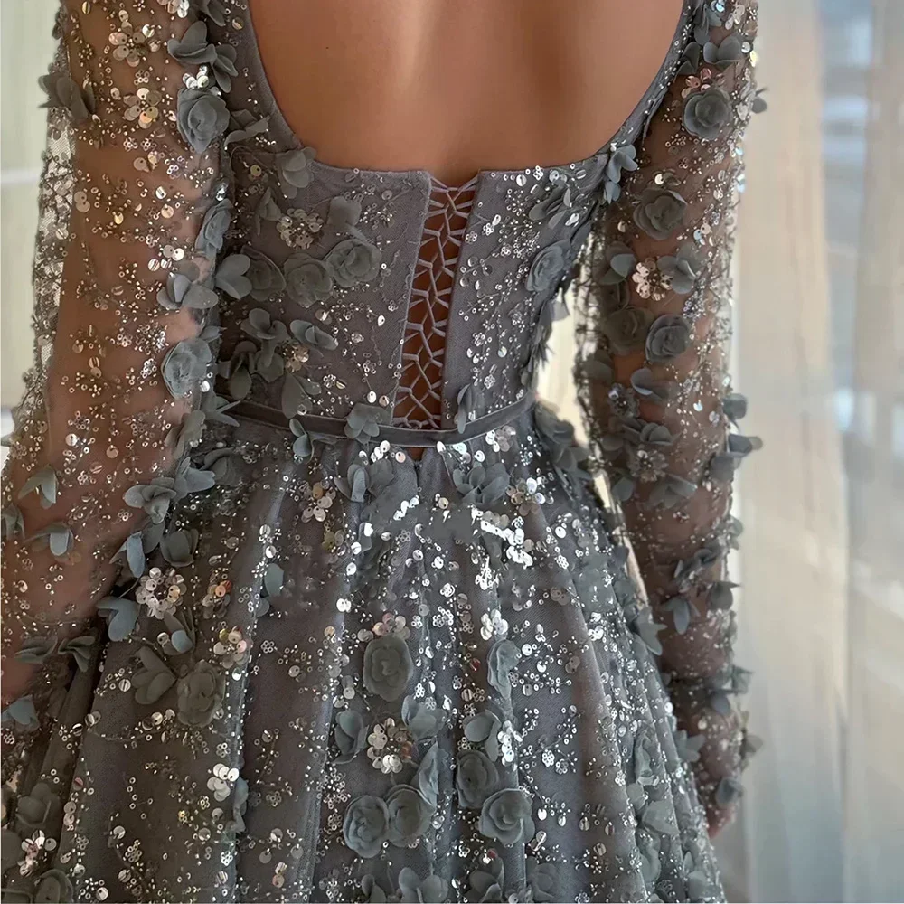 Customized Elegant A Line Party Dresses Sexy Floor-Length Evening Gown Exquisite High Quality Occasion Formal Dress for Women image 4