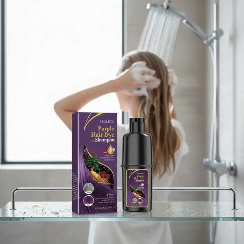 

Herbal Hair Dye Shampoo 3 in Deep Nourishing Organic Formula Blackening for Quick Home Application