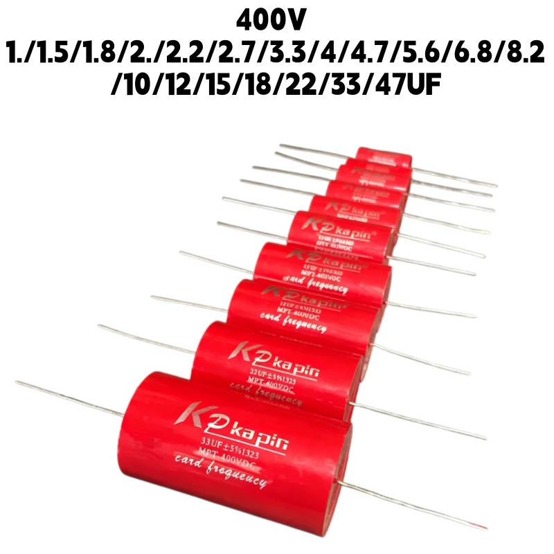 1PCS High-fidelity audio capacitor non-polar coupling crossover tube amplifier car audio capacitor 400V 1.0UF 1.5UF~47UF MKP