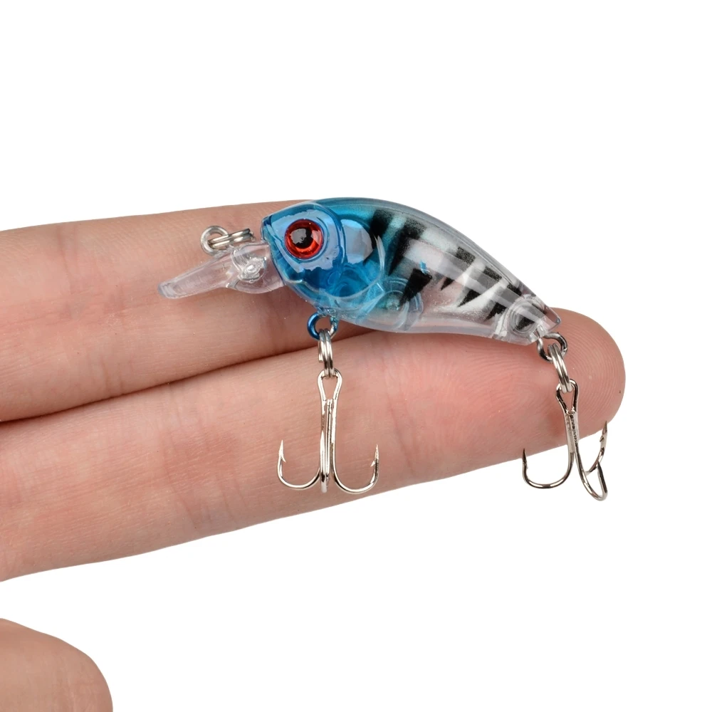 1Pcs 3.5g 4.5cm Top water Mini Bionic Crank Hard Bait Minnow Wobbler Fishing Lure Swimbait With Treble Hook For Trout Carp Bass