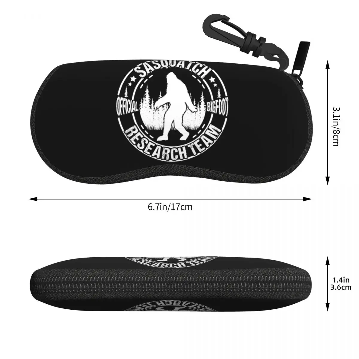 Custom Bigfoot Research Team Shell Eyeglasses Case Men Women Cool Animal Glasses Case Sunglasses Box Pouch