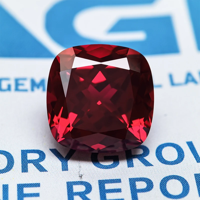 

Lab Grown Ruby Cushion Shape Pigeon Blood Red Top Quality Gemstone for DIY Jewelry Making Materials Selectable AGL Certificate