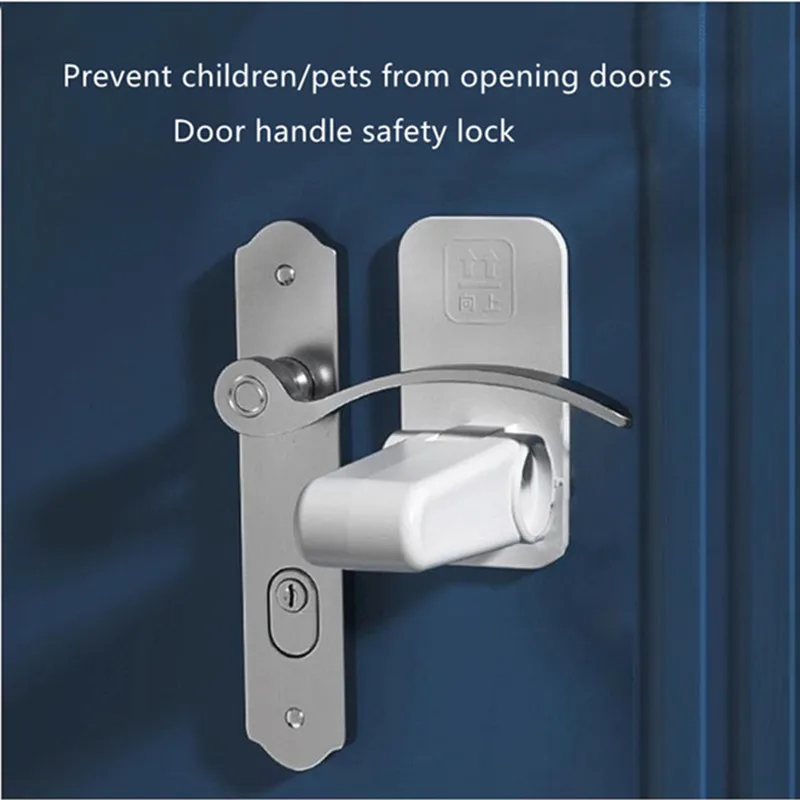 Infant safety door handle lock ABS anti-opening handle lock Door lock protects infant and child safety door handle lock