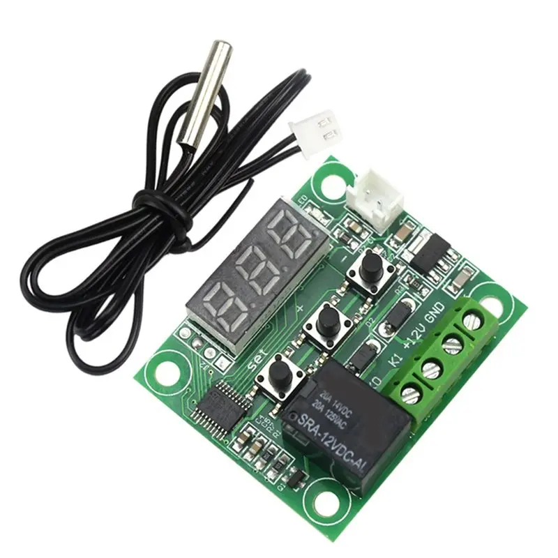 AT82-W1209 5Pcs Heat Cool Digital Thermostat Miniature Temperature Controller Control Switch Panel